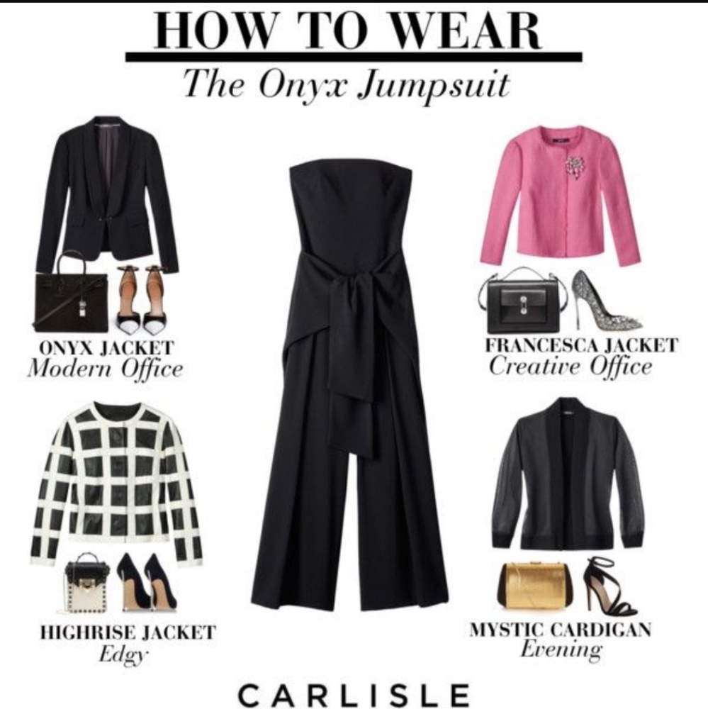 Carlisle Collection Per Se Onyx Jumpsuit-NWT $595! - Picture 2 of 7